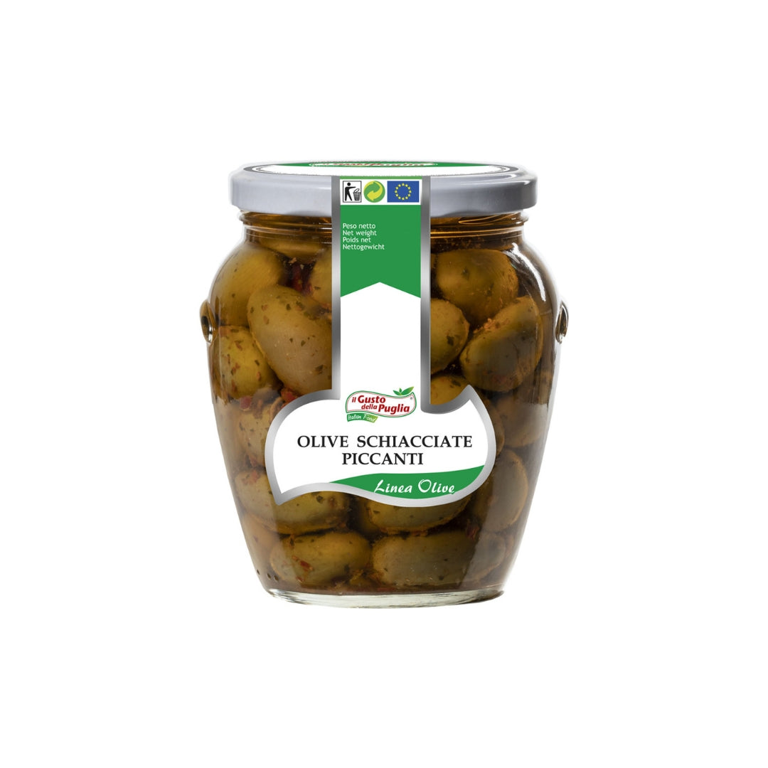 Crushed spicy olives