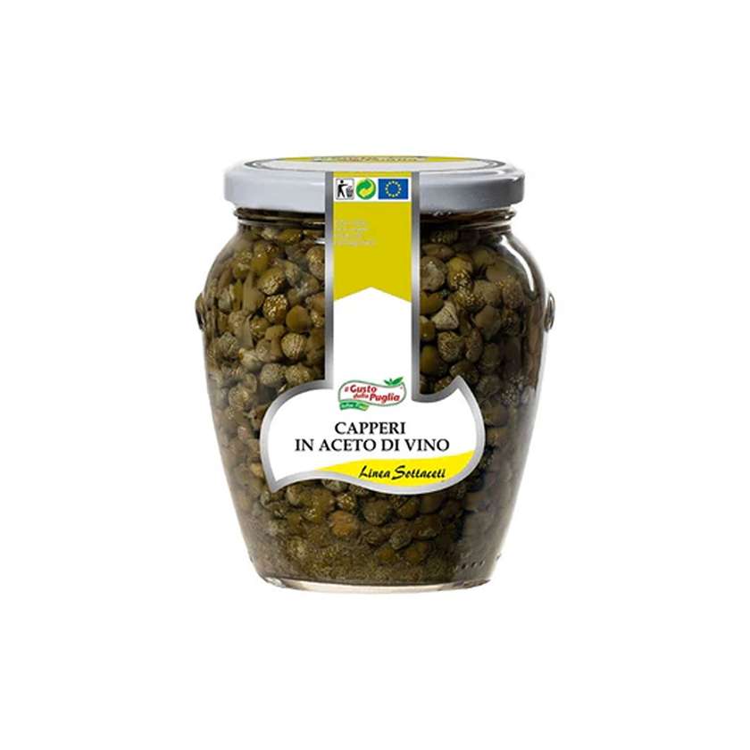 Capers in wine vinegar