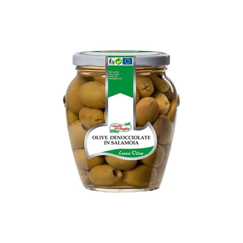 Pitted olives in brine
